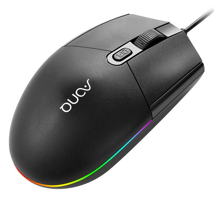 AONQ LG100 Colorful Light E-Sports Gaming Wired Mouse USB Cable Ergonomic Laptop Computer Mouse 3-Key Design Mice
