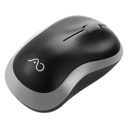 AONQ M186 2.4G Wireless Mouse Computer Silent Mice Ergonomic Mini Mouse USB Optical Mice for PC Laptop - Black  /  Grey
