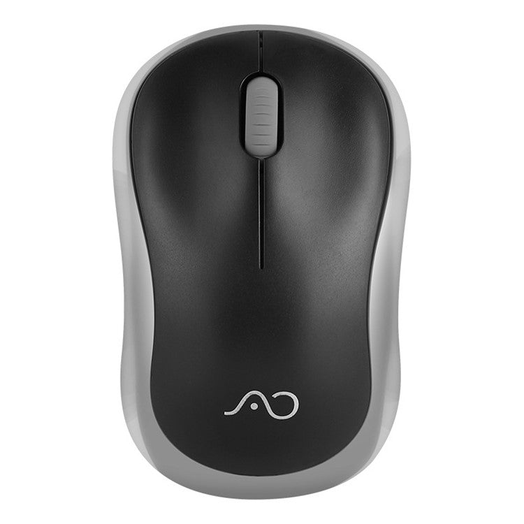 AONQ M186 2.4G Wireless Mouse Computer Silent Mice Ergonomic Mini Mouse USB Optical Mice for PC Laptop - Black  /  Grey