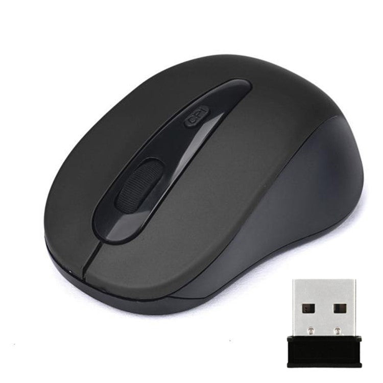 2.4G Wireless Mouse Mute Home Office Computer Laptop Mice with 3 Adjustable DPI - Black