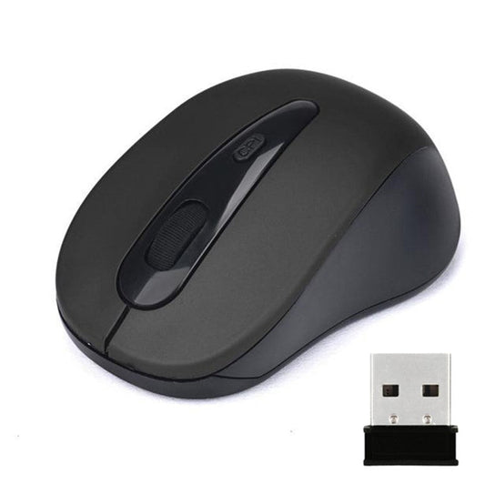 2.4G Wireless Mouse Mute Home Office Computer Laptop Mice with 3 Adjustable DPI - Black