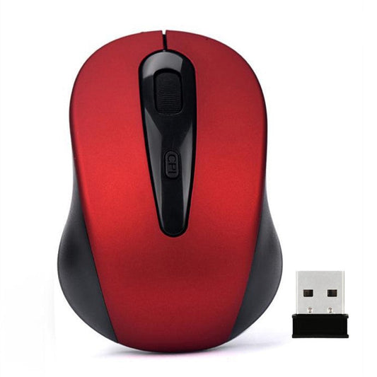 2.4G Wireless Mouse Mute Home Office Computer Laptop Mice with 3 Adjustable DPI - Red