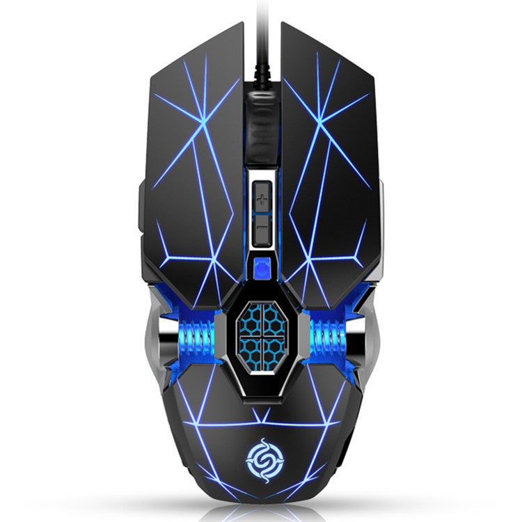 Q7 RGB Gaming Mouse USB Wired 4000 DPI Mechanical Mouse Ergonomic Gamer Computer Mouse for PC Laptop Computer - Star Crack