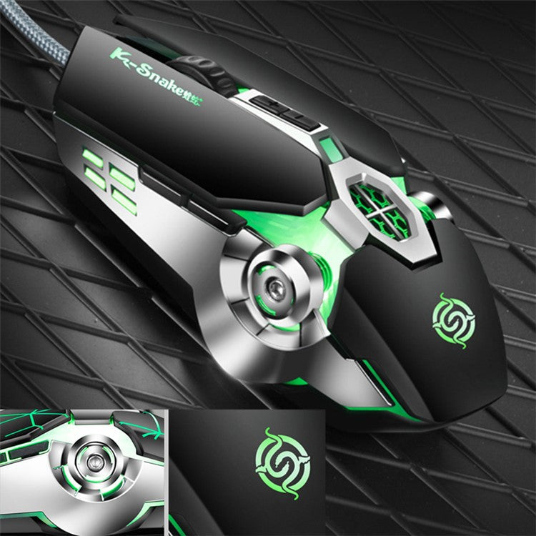 Q7 RGB Gaming Mouse USB Wired 4000 DPI Mechanical Mouse Ergonomic Gamer Computer Mouse for PC Laptop Computer - Black
