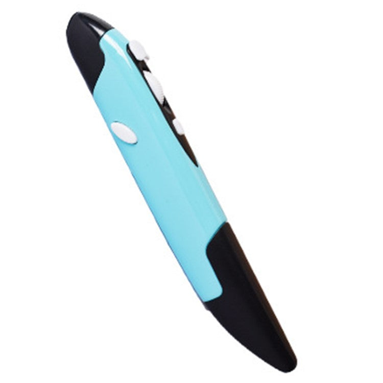2.4G Wireless Mouse Creative Vertical Pen Mouse 1600 DPI Optical Ergonomic Mice for PC Laptop Notebook (No Battery) - Blue