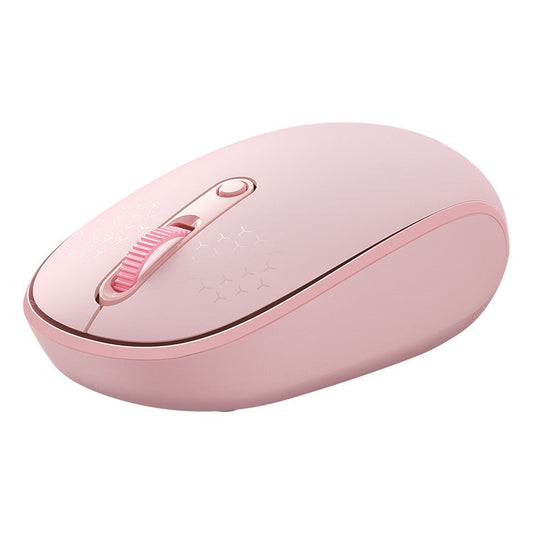 BASEUS FO1B Tri-Mode Wireless Mouse 800 / 1000 / 1600 DPI 2.4G / Bluetooth Mouse with Silent Button - Pink