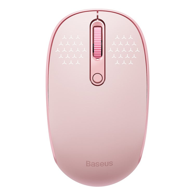 BASEUS FO1B Tri-Mode Wireless Mouse 800 / 1000 / 1600 DPI 2.4G / Bluetooth Mouse with Silent Button - Pink