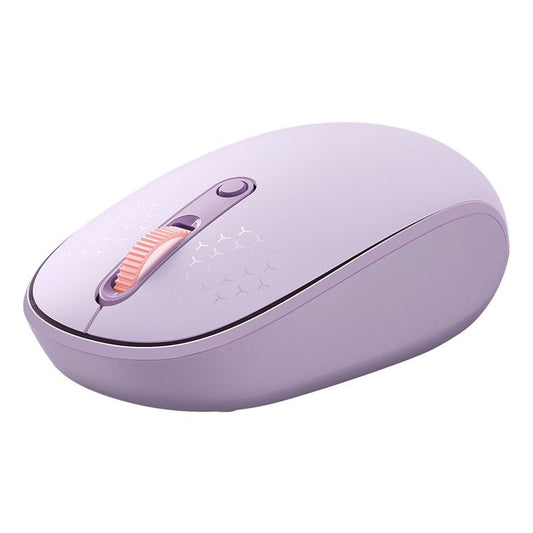BASEUS FO1B Tri-Mode Wireless Mouse 800 / 1000 / 1600 DPI 2.4G / Bluetooth Mouse with Silent Button - Purple