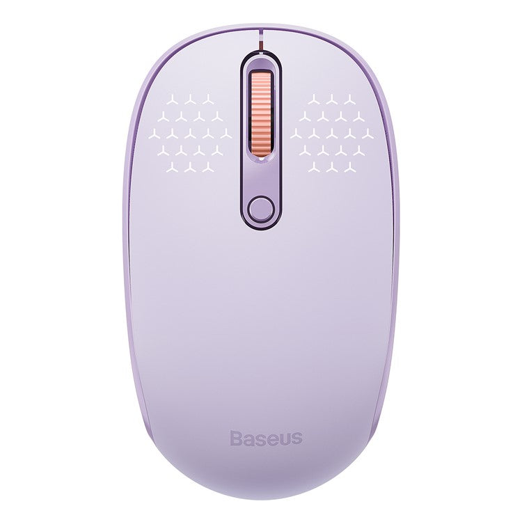 BASEUS FO1B Tri-Mode Wireless Mouse 800 / 1000 / 1600 DPI 2.4G / Bluetooth Mouse with Silent Button - Purple