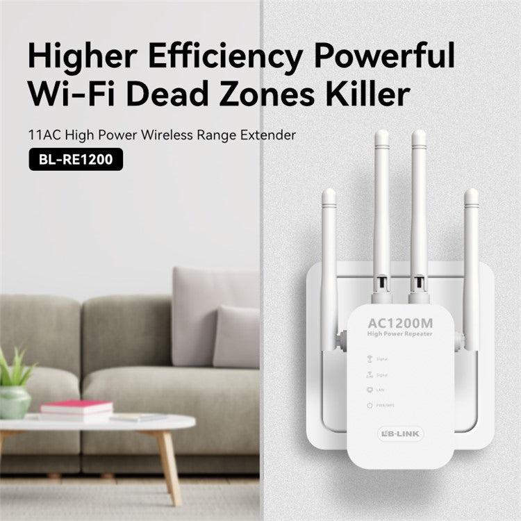 LB-LINK RE1200 Wireless Repeater Extender 1200M Dual Band WiFi Signal Amplifier Booster
