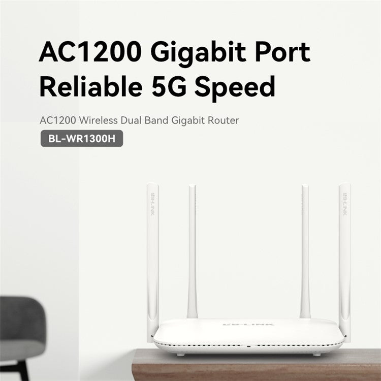 LB-LINK WR1300H Wireless Router Full Gigabit Port 1200M High Speed Dual Band 5G WiFi Repeater