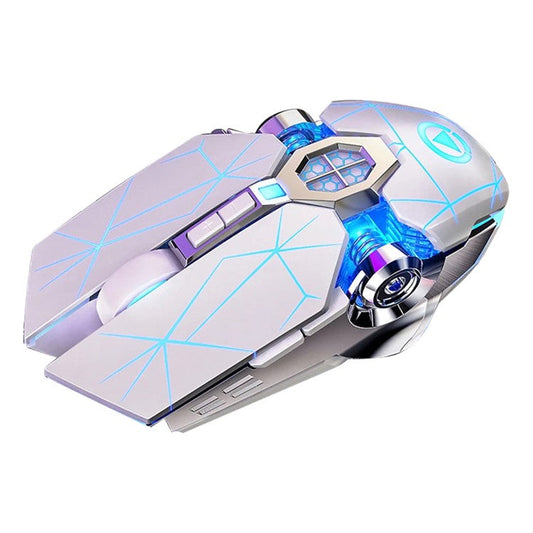 YINDIAO G3os 1.5m USB Wired Mouse 3200 DPI 7 Keys E-sports Mechanical Mouse - Mirror White / Silent