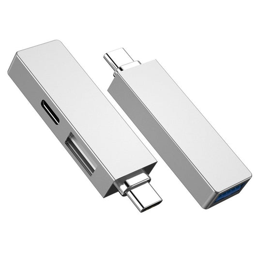 WIWU Alpha T02 Pro Type-C Male to PD USB-C + Dual USB Female Adapter 3-In-1 Converter