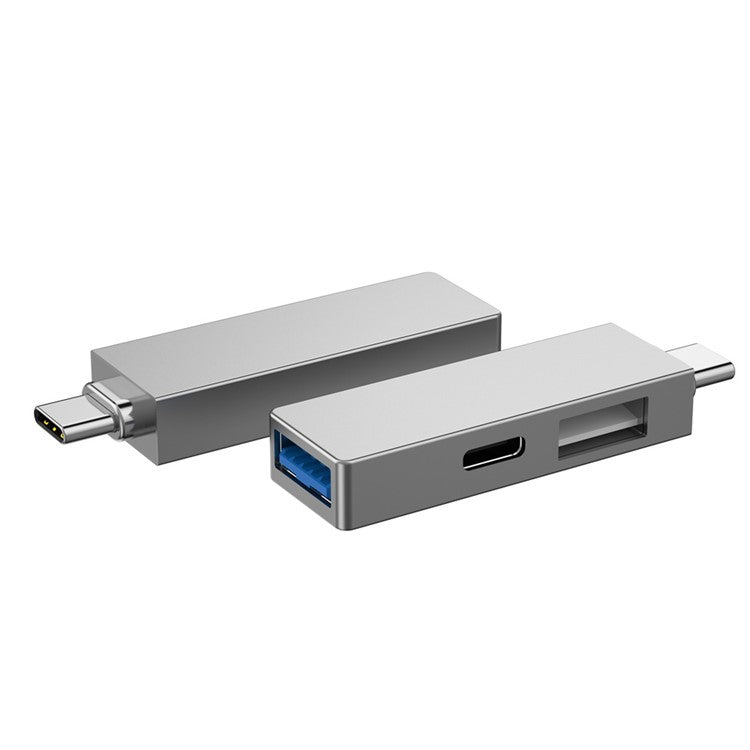 WIWU Alpha T02 Pro Type-C Male to PD USB-C + Dual USB Female Adapter 3-In-1 Converter