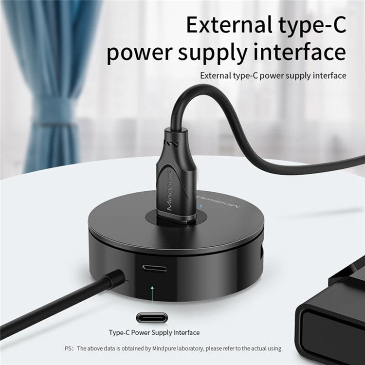 MINDPURE US018 0.5m USB to 4 X USB2.0 Docking Station Laptop Computer USB Hub Adapter - Black