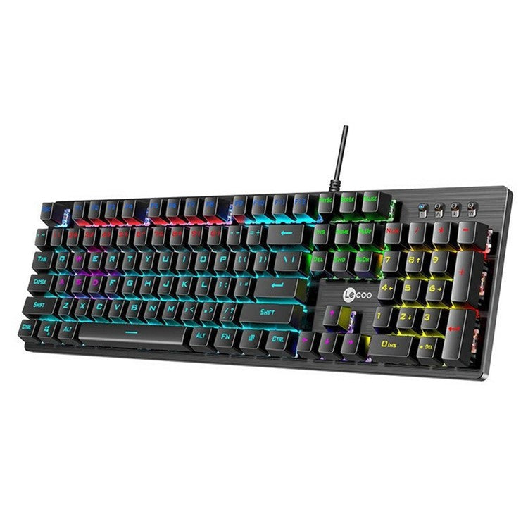 LENOVO LECOO GK302 USB Wired Mechanical Keyboard Colorful Backlit 104-Key Gaming Keyboard