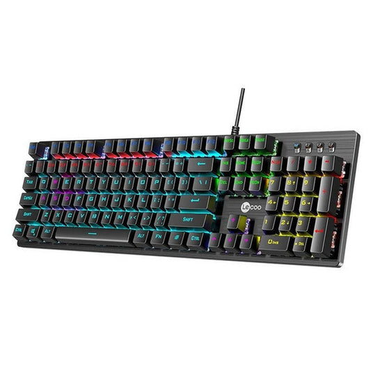 LENOVO LECOO GK302 USB Wired Mechanical Keyboard Colorful Backlit 104-Key Gaming Keyboard
