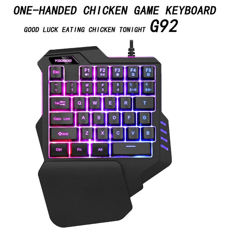 YOOGOO G92 One Handed Mechanical Keyboard USB Wired 35 Keys Ergonomic Gaming Keyboard