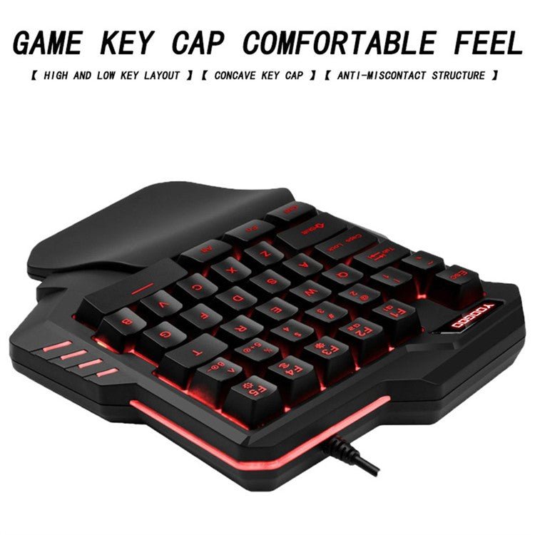 YOOGOO G92 One Handed Mechanical Keyboard USB Wired 35 Keys Ergonomic Gaming Keyboard