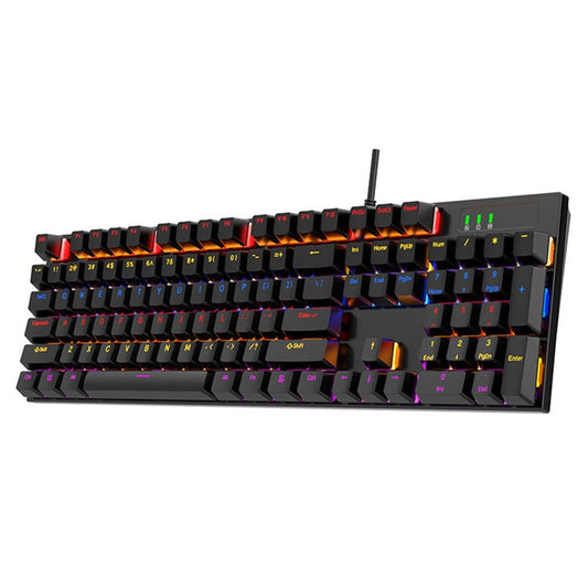 Y-FRUITFUL K104 Mechanical Keyboard Metal Cover Wired Keyboard for Gaming Home Office