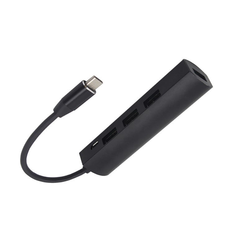 JW-331 USB-C Splitter Type-C 3.1 HUB Dock Adapter with 4-Port Type-C HUB USB 3.0 - Black