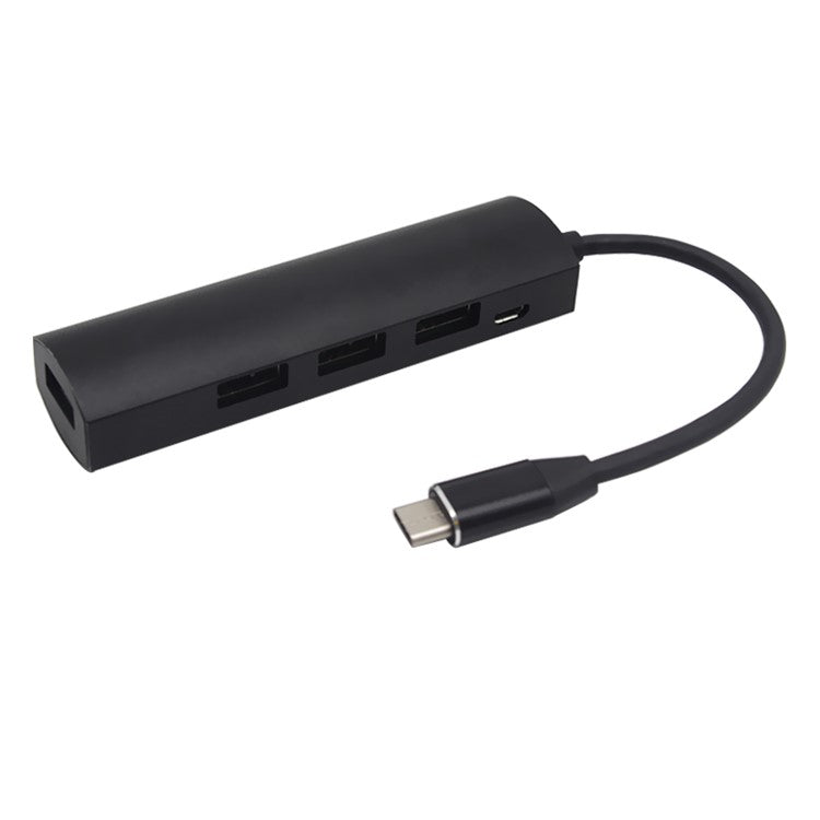JW-331 USB-C Splitter Type-C 3.1 HUB Dock Adapter with 4-Port Type-C HUB USB 3.0 - Black