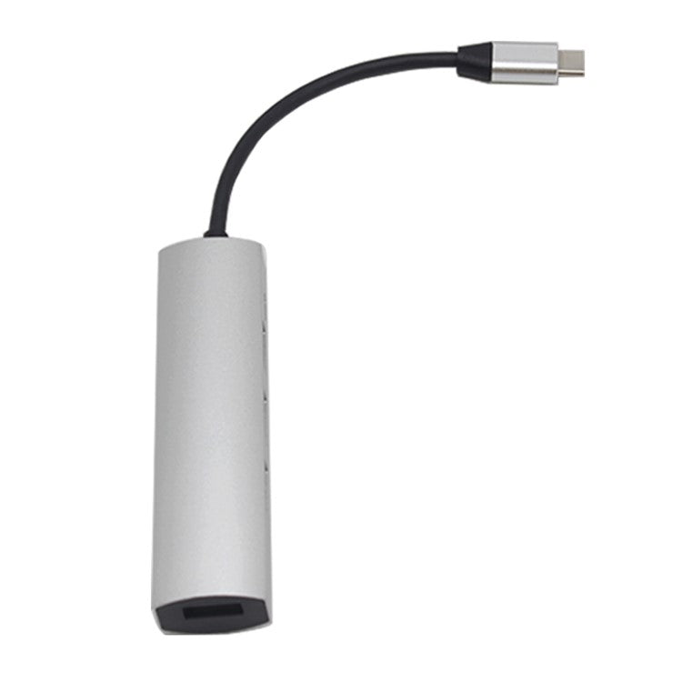 JW-331 USB-C Splitter Type-C 3.1 HUB Dock Adapter with 4-Port Type-C HUB USB 3.0 - Silver