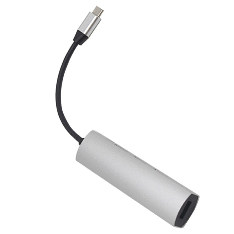 JW-331 USB-C Splitter Type-C 3.1 HUB Dock Adapter with 4-Port Type-C HUB USB 3.0 - Silver