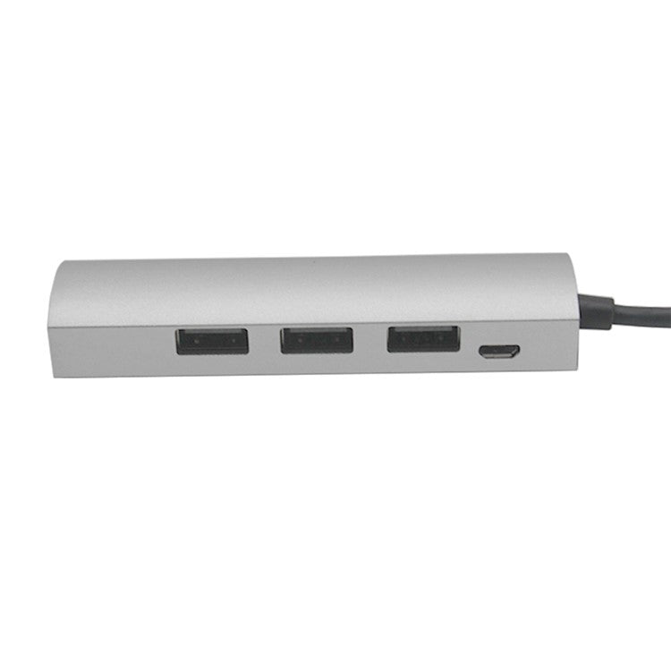JW-331 USB-C Splitter Type-C 3.1 HUB Dock Adapter with 4-Port Type-C HUB USB 3.0 - Silver