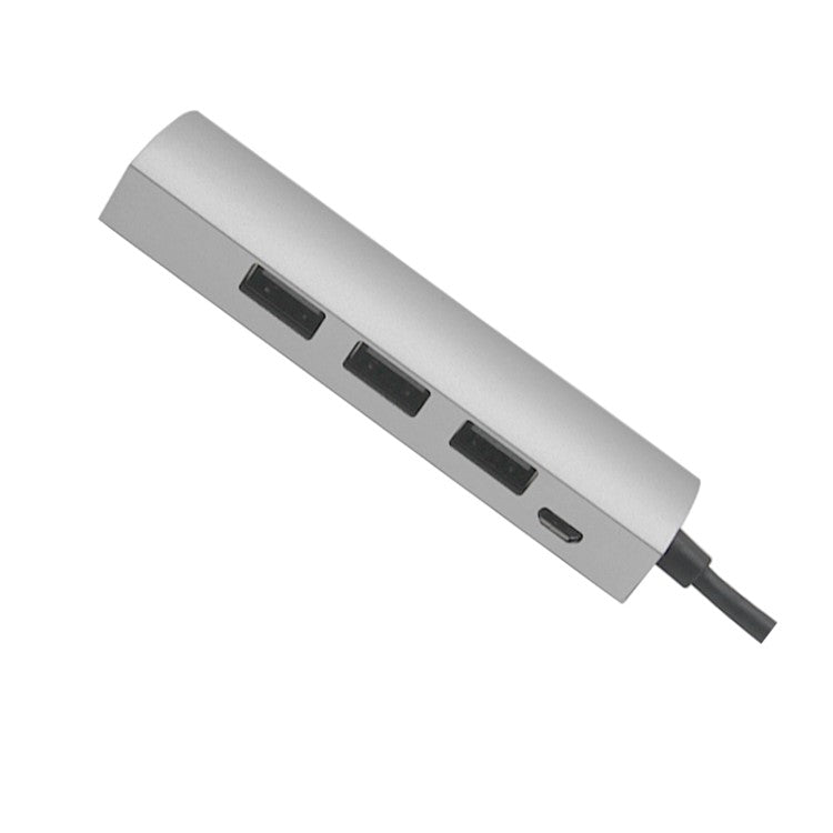 JW-331 USB-C Splitter Type-C 3.1 HUB Dock Adapter with 4-Port Type-C HUB USB 3.0 - Silver