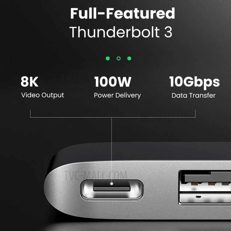 UGREEN 60560 USB-C Hub Splitter Adapter Thunderbolt 3 Dock Card Reader for MacBook Pro/Air