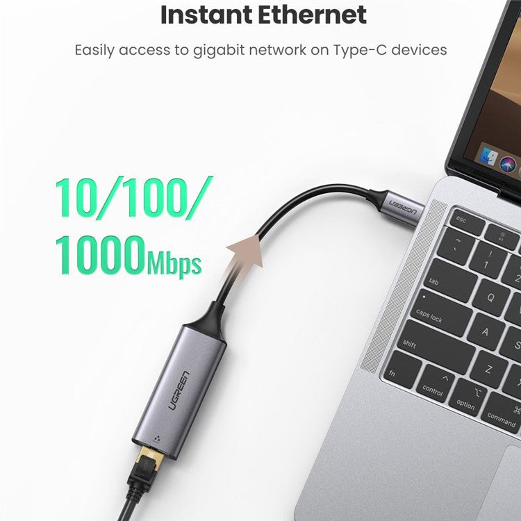 UGREEN USB C to Gigabit RJ45 Ethernet Adapter Type C to Lan RJ45 Network Card for MacBook iPad Pro