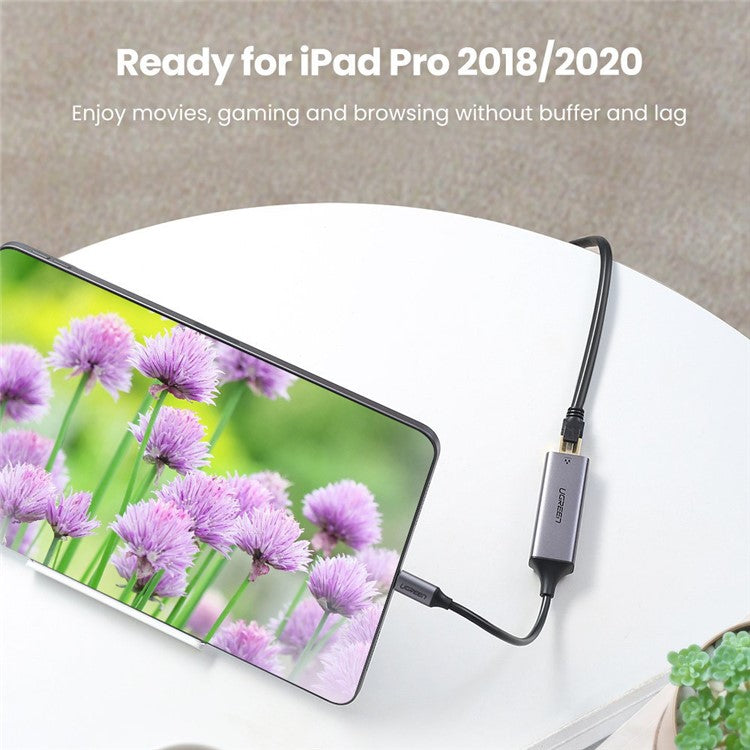 UGREEN USB C to Gigabit RJ45 Ethernet Adapter Type C to Lan RJ45 Network Card for MacBook iPad Pro