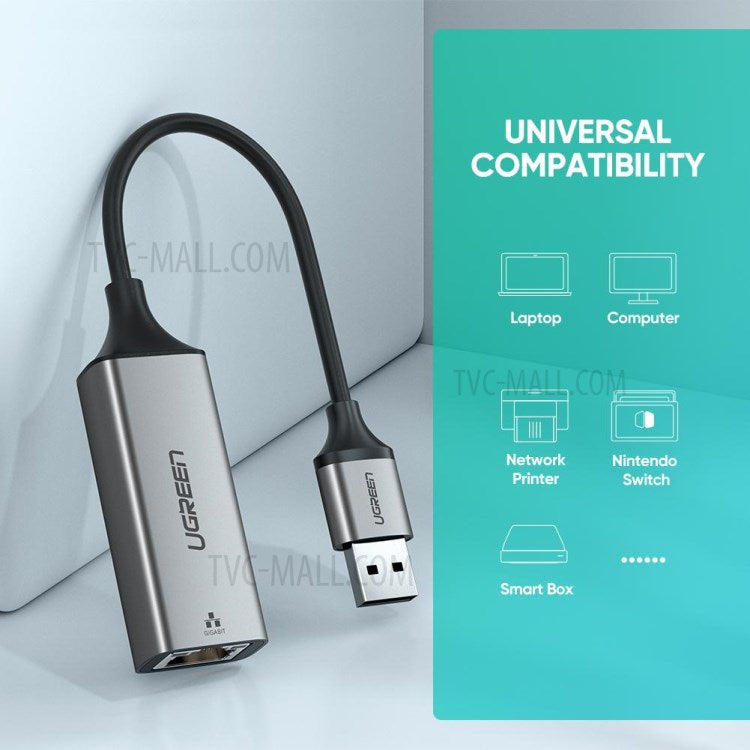 UGREEN USB 3.0 Ethernet Adapter USB 3.0 to RJ45 Gigabit LAN Network Card 10/100/1000 Mbps Ethernet Converter
