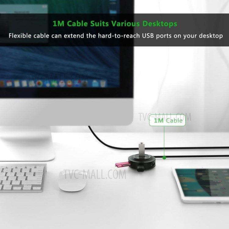 UGREEN 20277 4 Ports USB 2.0 Hub 480Mbps Data Transfer Adapter