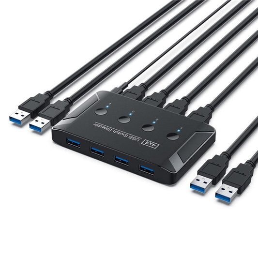 U3-040 KVM USB 3.0 Switch Selector 4 Port Computer Sharing 4 Devices for Keyboard Mouse Scanner Printer