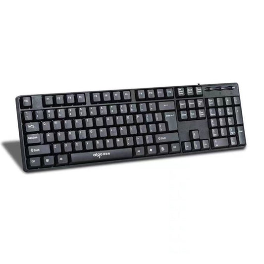 AIGO W921 Computer Wired Keyboard USB Wired Full Size 104-Key Ergonomic Design USB Cable Keyboard for Home and Office