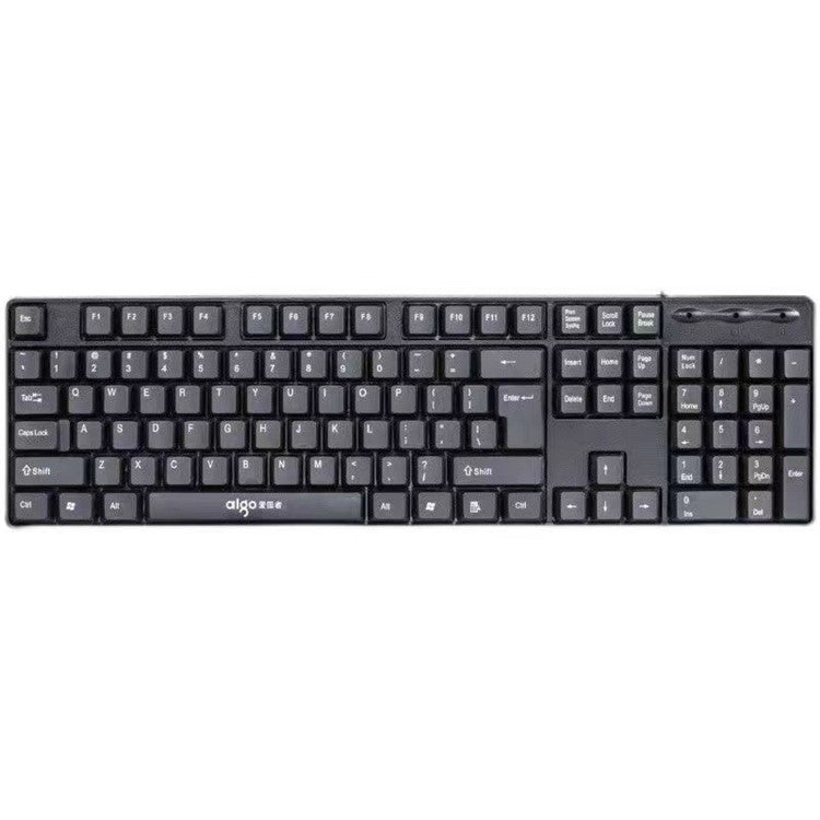 AIGO W921 Computer Wired Keyboard USB Wired Full Size 104-Key Ergonomic Design USB Cable Keyboard for Home and Office