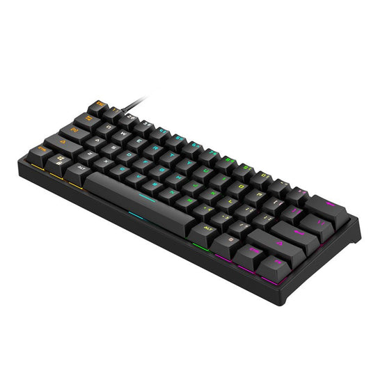 BAJEAL G101 Colorful RGB Backlit Mechanical Gaming USB Wired Keyboard Backlight Office Keyboard 61 Keys for Laptop PC Desktop Computer