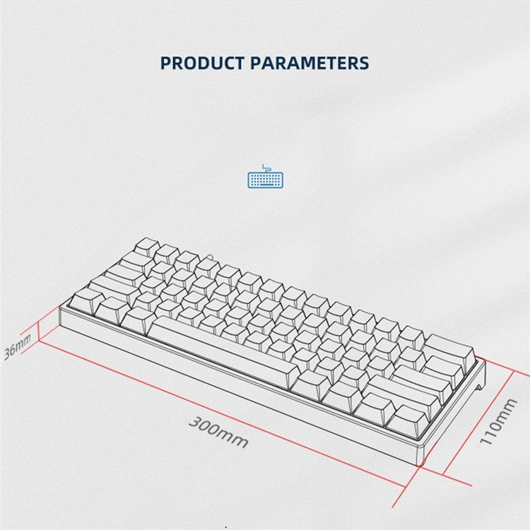 BAJEAL G101 Colorful RGB Backlit Mechanical Gaming USB Wired Keyboard Backlight Office Keyboard 61 Keys for Laptop PC Desktop Computer