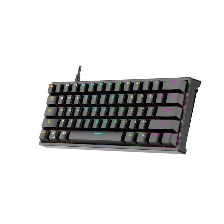 BAJEAL G101 Colorful RGB Backlit Mechanical Gaming USB Wired Keyboard Backlight Office Keyboard 61 Keys for Laptop PC Desktop Computer