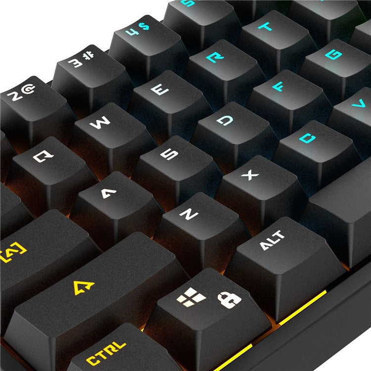 BAJEAL G101 Colorful RGB Backlit Mechanical Gaming USB Wired Keyboard Backlight Office Keyboard 61 Keys for Laptop PC Desktop Computer