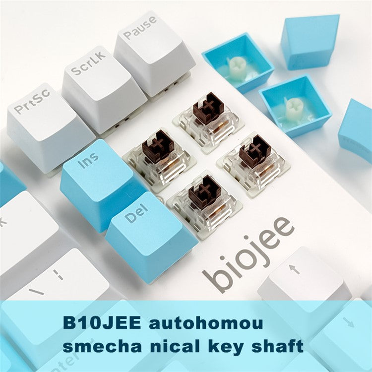 BIOJEE B87 Wired Mechanical Keyboard 87 Keys Gaming Keyboard Brown Switch Keyboard with Backlit for E-Sports