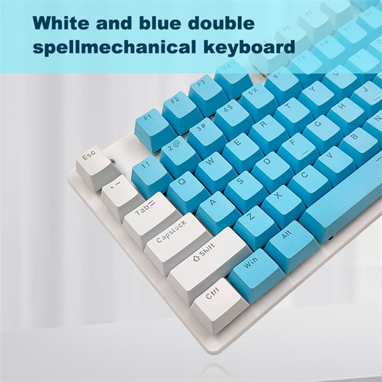 BIOJEE B87 Wired Mechanical Keyboard 87 Keys Gaming Keyboard Brown Switch Keyboard with Backlit for E-Sports