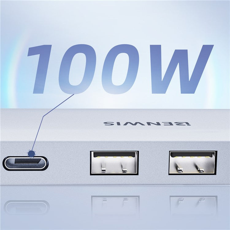 BENWIS MP-HUB-2 7-in-1 Hub Adapter Type-C to PD 100W+USB2.0x2+USB3.0+TF / SDXC+HD 4K 30Hz