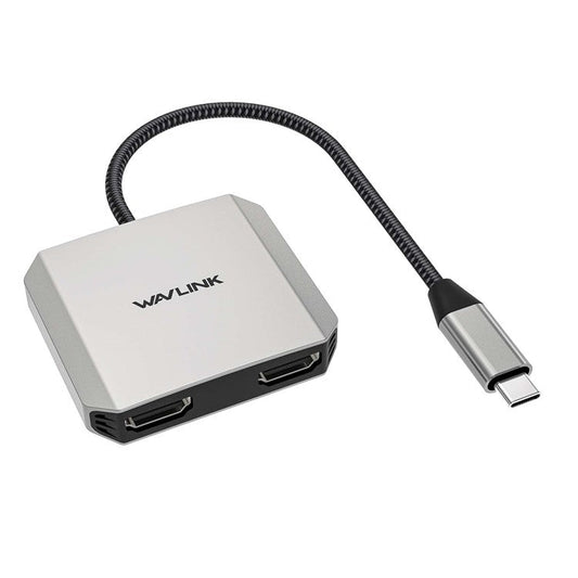 WAVLINK WL-UHP510Pro 87W USB-C Male to Dual HDMI Female Adapter 4K / 60Hz Video Converter