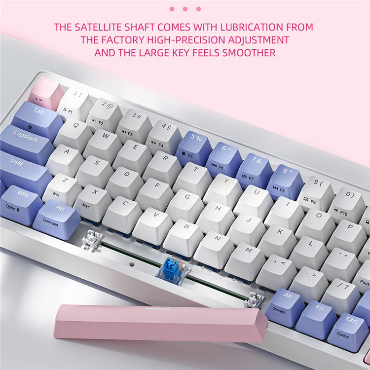 ZA68 Computer Laptop Gaming Keyboard Wired RGB Light 68-Key Mechanical Keyboard - Style C