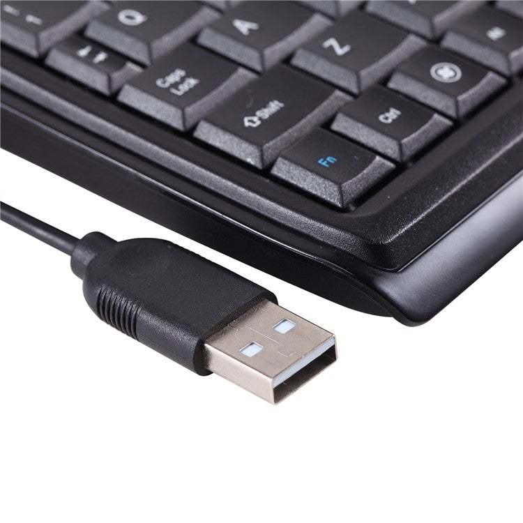 MCSAITE 8017 Slim Design Laptop Computer USB Wired Keyboard for Home and Office