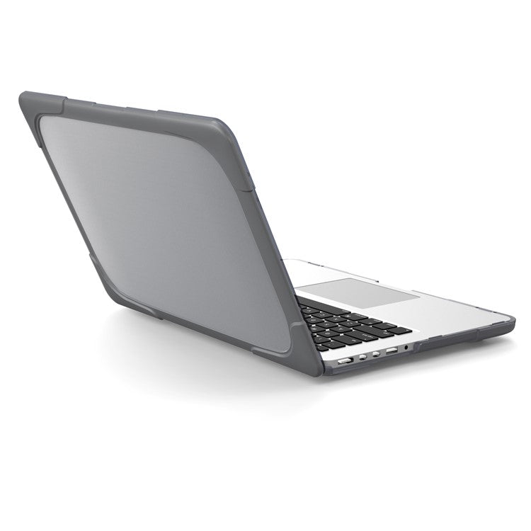 Heat Dissipation Design Two-Piece Plastic + TPU with Stand Shell for MacBook New Pro 16" A2141 - Grey