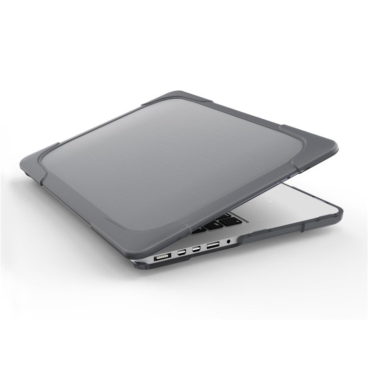 Heat Dissipation Design Two-Piece Plastic + TPU with Stand Shell for MacBook New Pro 16" A2141 - Grey